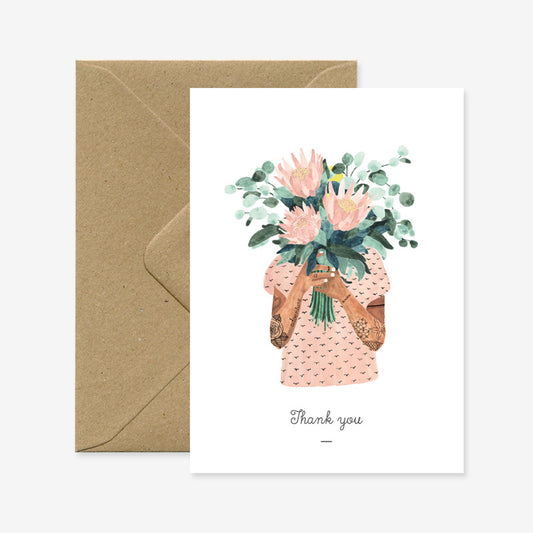 Tattoo Girl Thank You Card