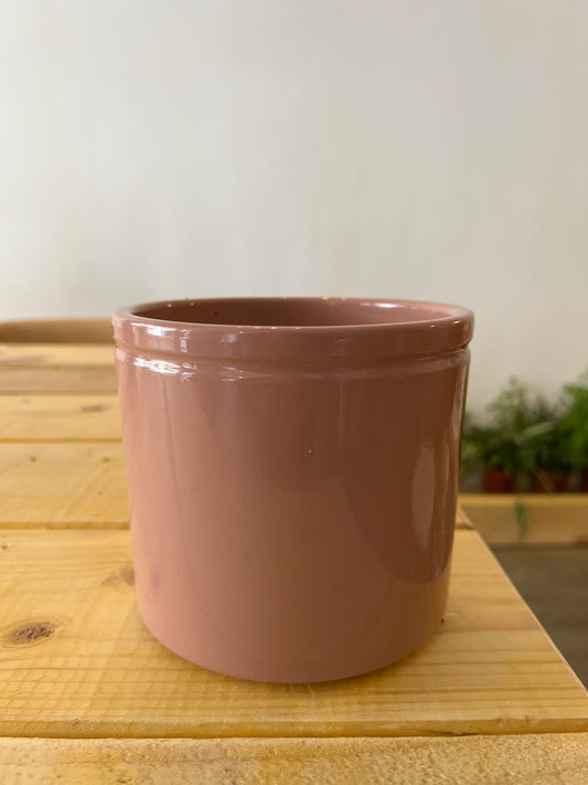 Lucca Pot Glazed Pink 14cm