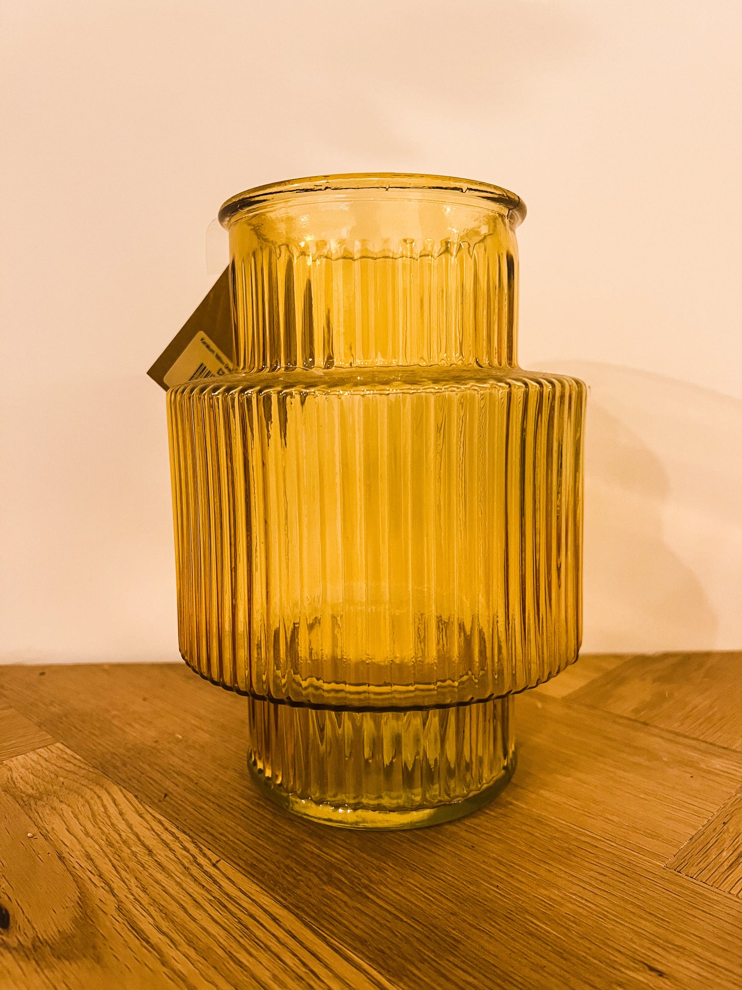 Karakum Yellow Green Glass Vase 20cm