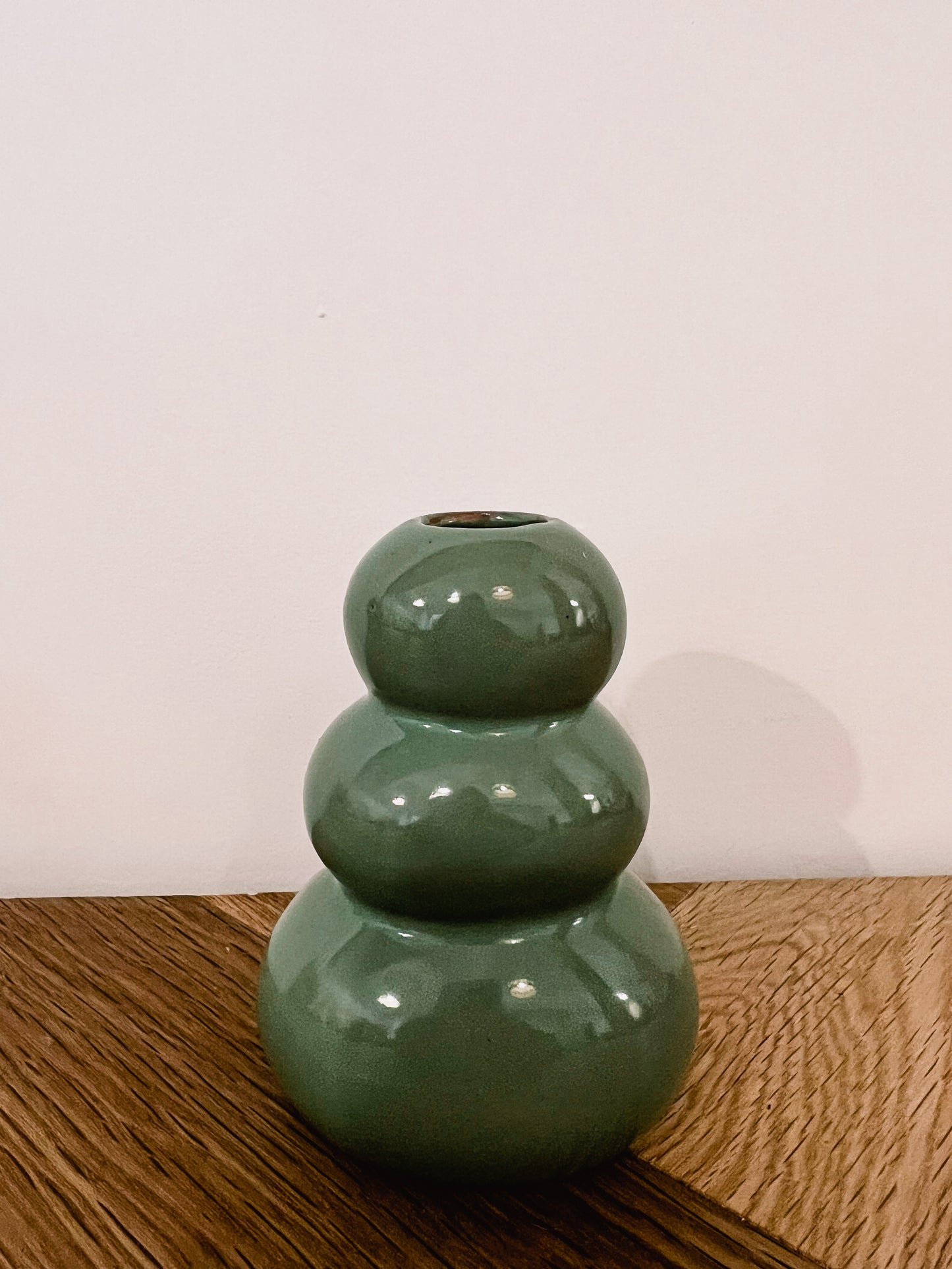 Green Pebble Bud Vase 10cm