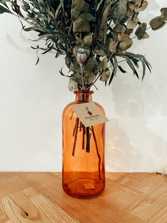 Coral Glass Vase 25cm