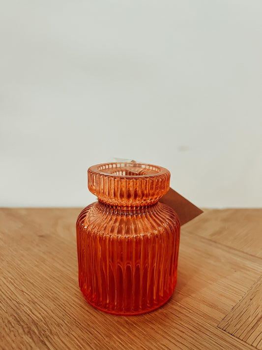 Karakum Coral Glass Bud Vase 12cm